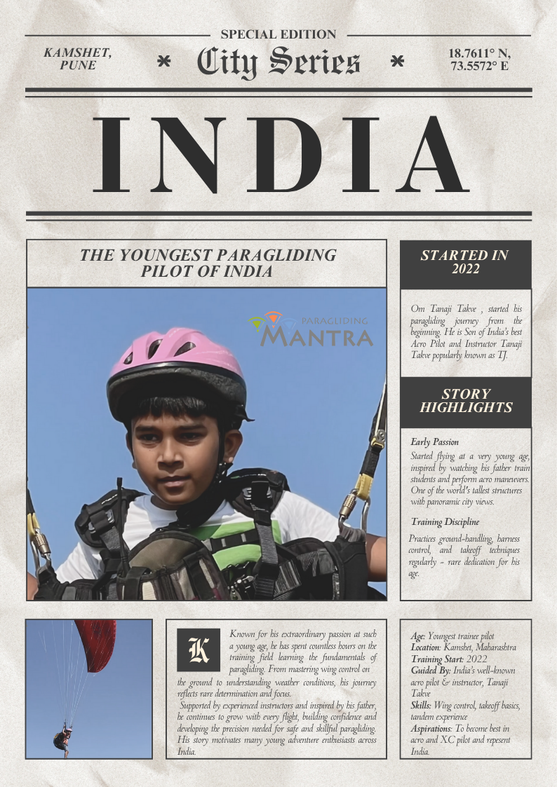 India’s Youngest Paragliding Pilot
